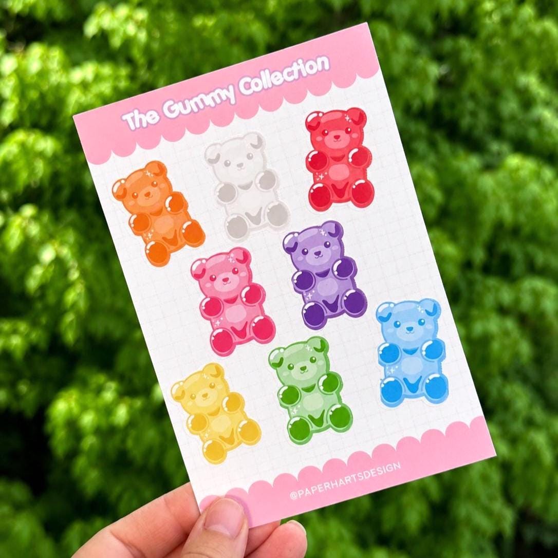 Holographic Gummy Bear Sticker Sheet