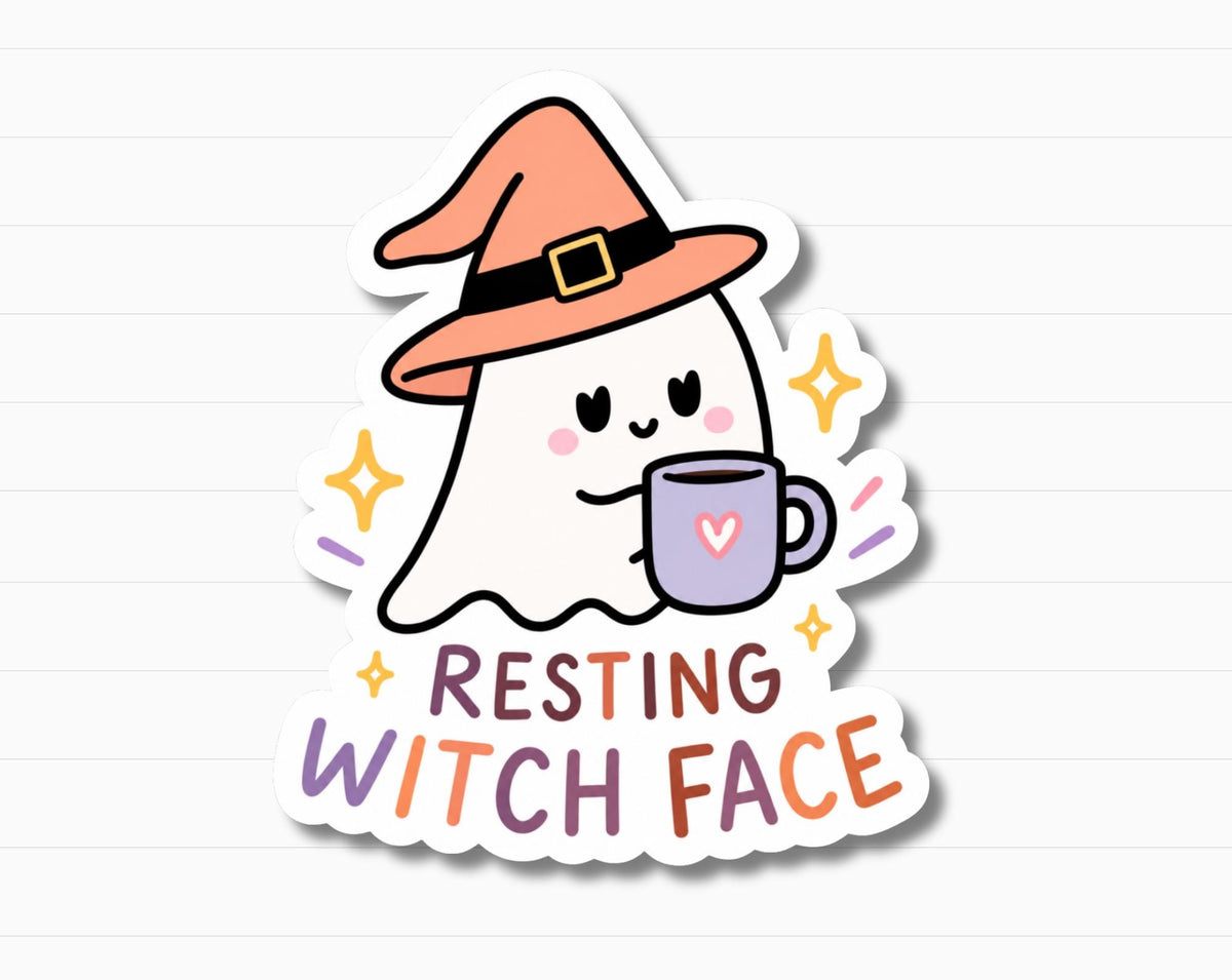 Resting Witch Face Sticker
