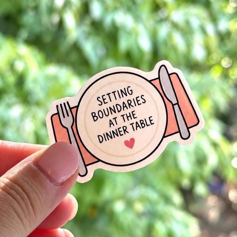 Setting Boundaries at the Dinner Table Sticker