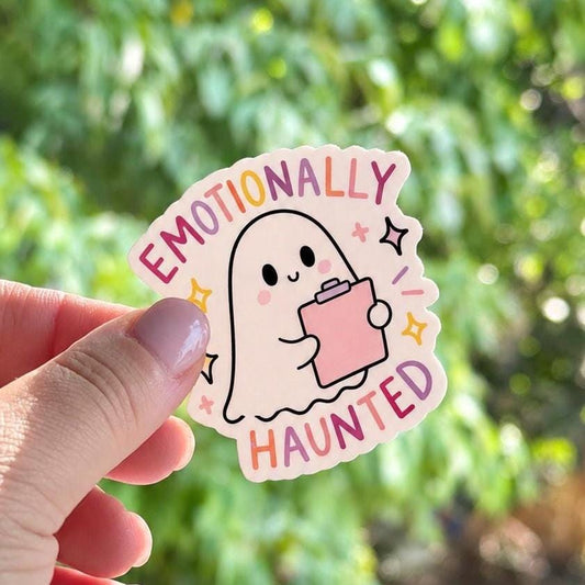 Emotionally Haunted Ghost Sticker