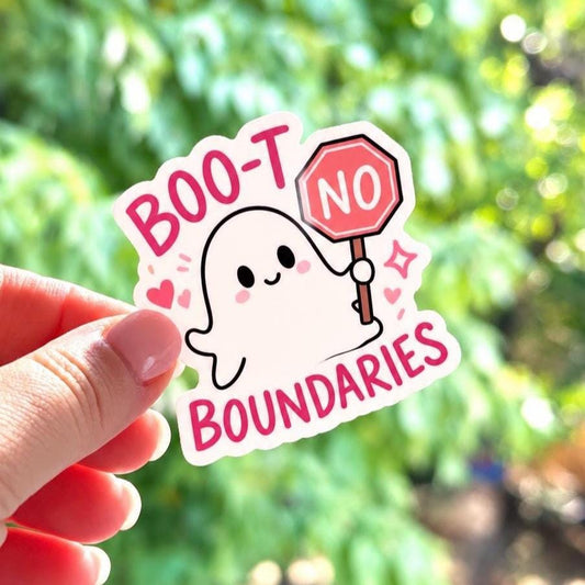 Boo-t Boundaries Ghost Sticker